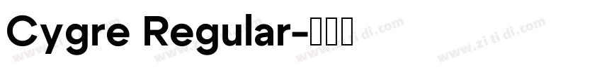 Cygre Regular字体转换